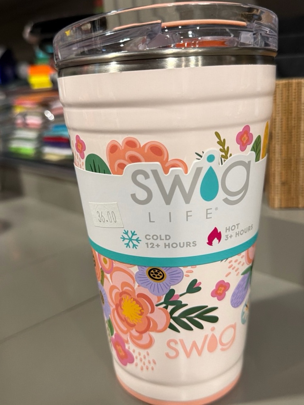 Swig Life Floral Pink Insulated Tumbler - Pink
